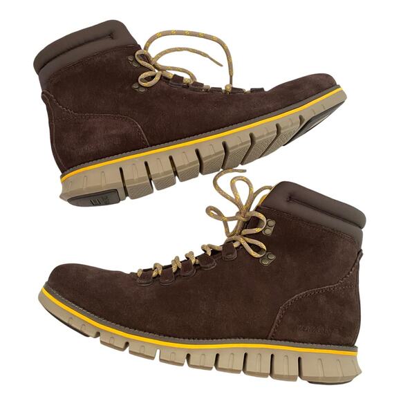 NWOT Cole Haan Men Zerogrand Suede Leather Hiker Boots Brown LaceUp Closure-11.5 main image 8